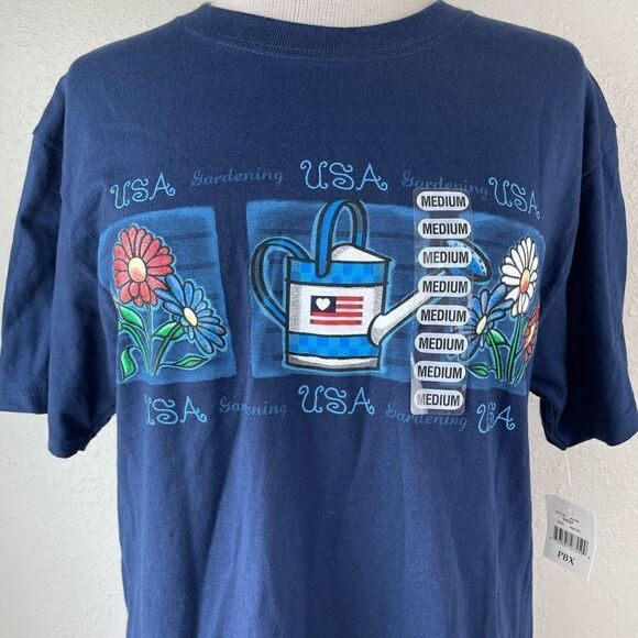 NWT PBX Basics USA Gardening T-Shirt Size M - Picture 2 of 5